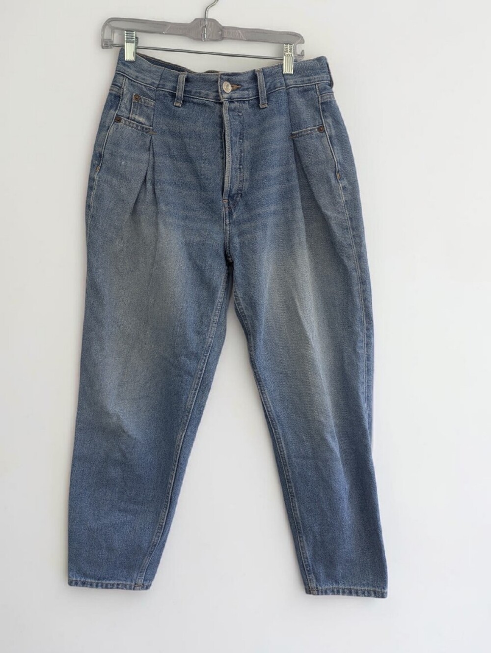 Re/Done Button Fly Jeans with Darts